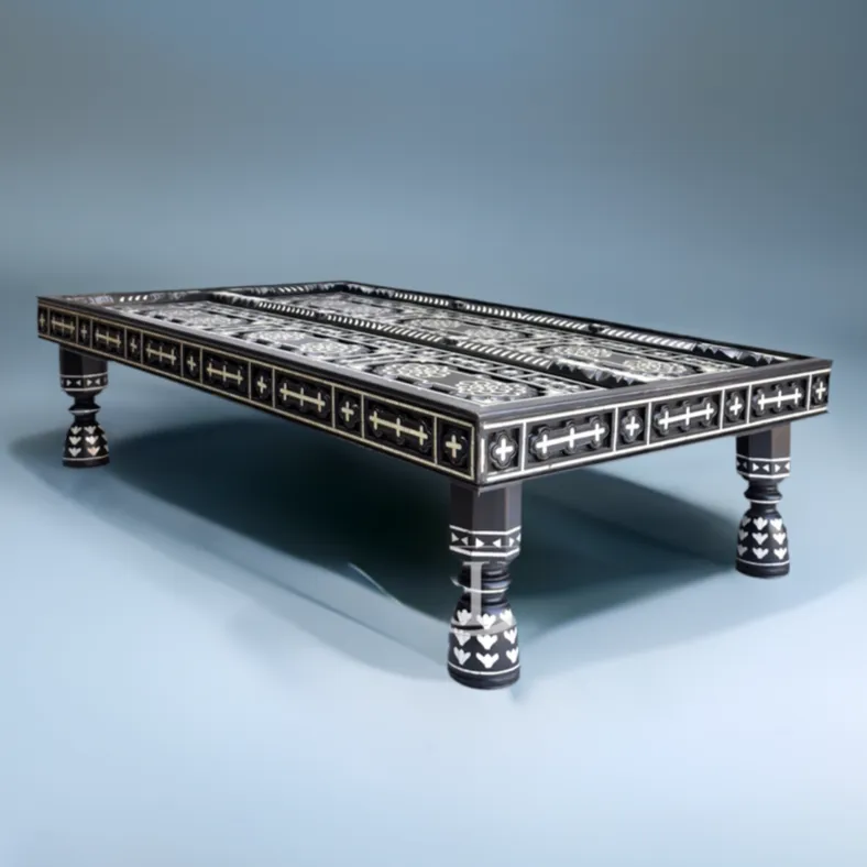 Desert Night Sky Mother of Pearl Coffee Table - Handcrafted Elegance
