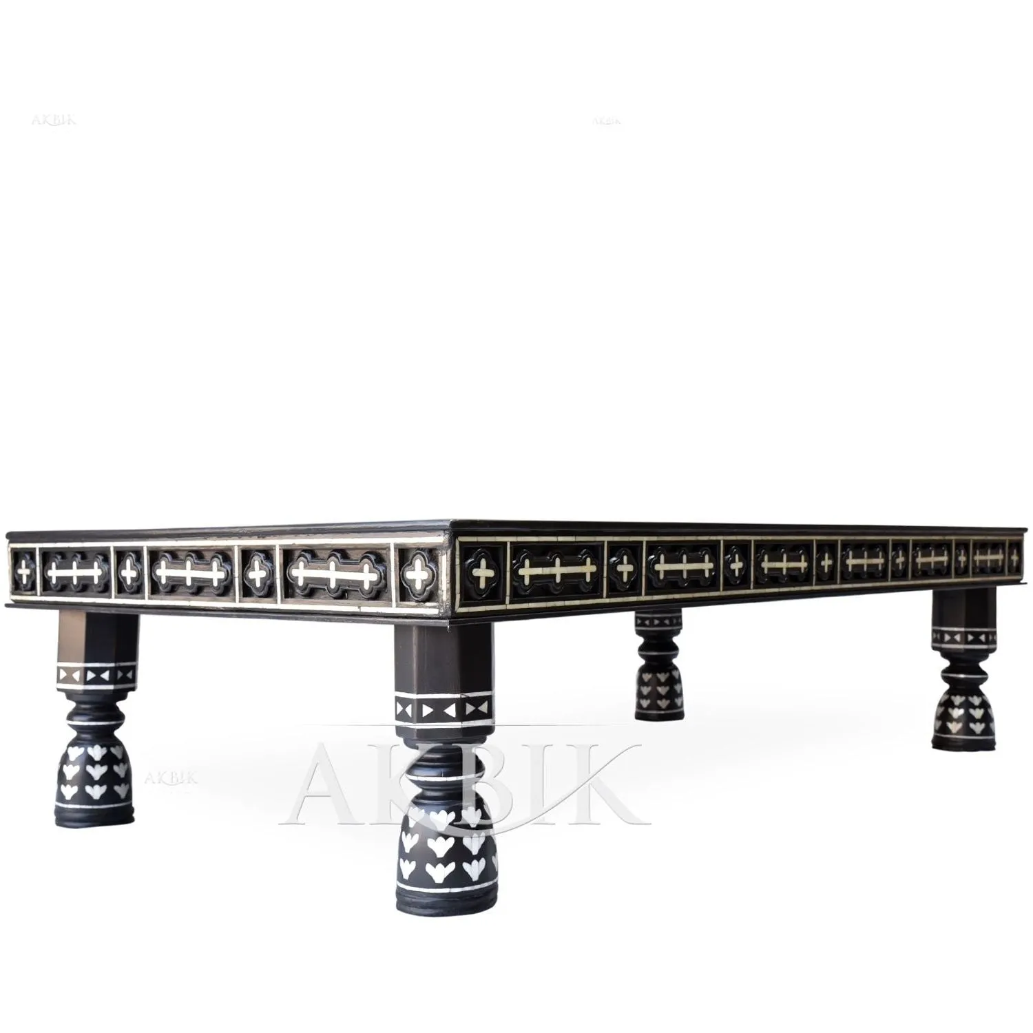 Desert Night Sky Mother of Pearl Coffee Table - Handcrafted Elegance