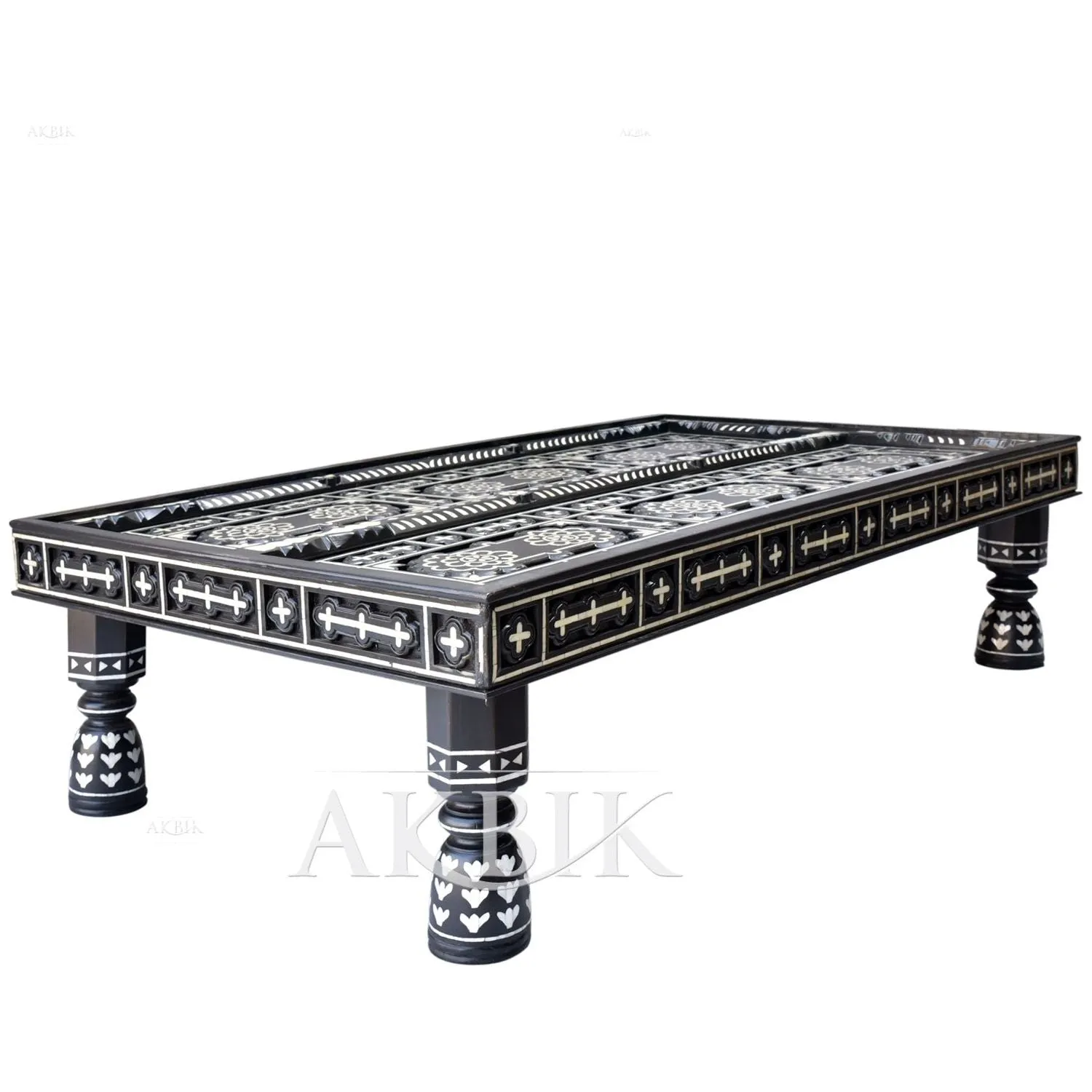 Desert Night Sky Mother of Pearl Coffee Table - Handcrafted Elegance