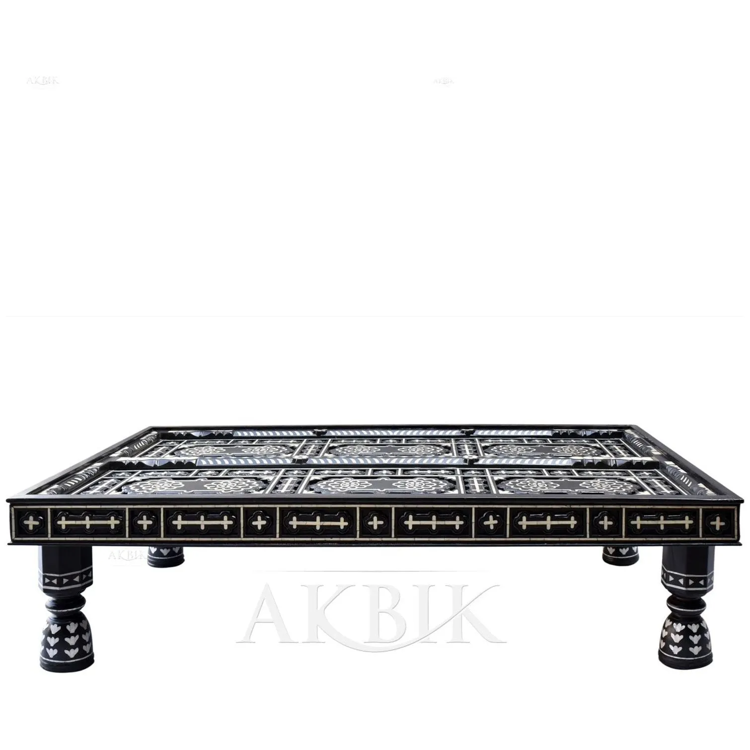 Desert Night Sky Mother of Pearl Coffee Table - Handcrafted Elegance