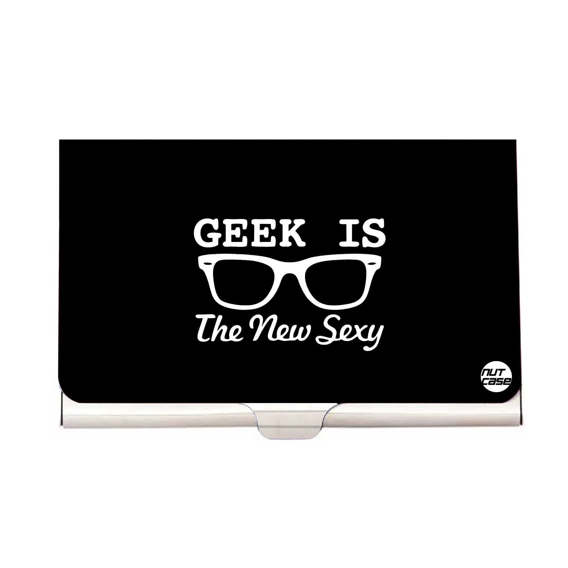 Designer Visiting Card Holder Nutcase - Geek Is The New Sexy