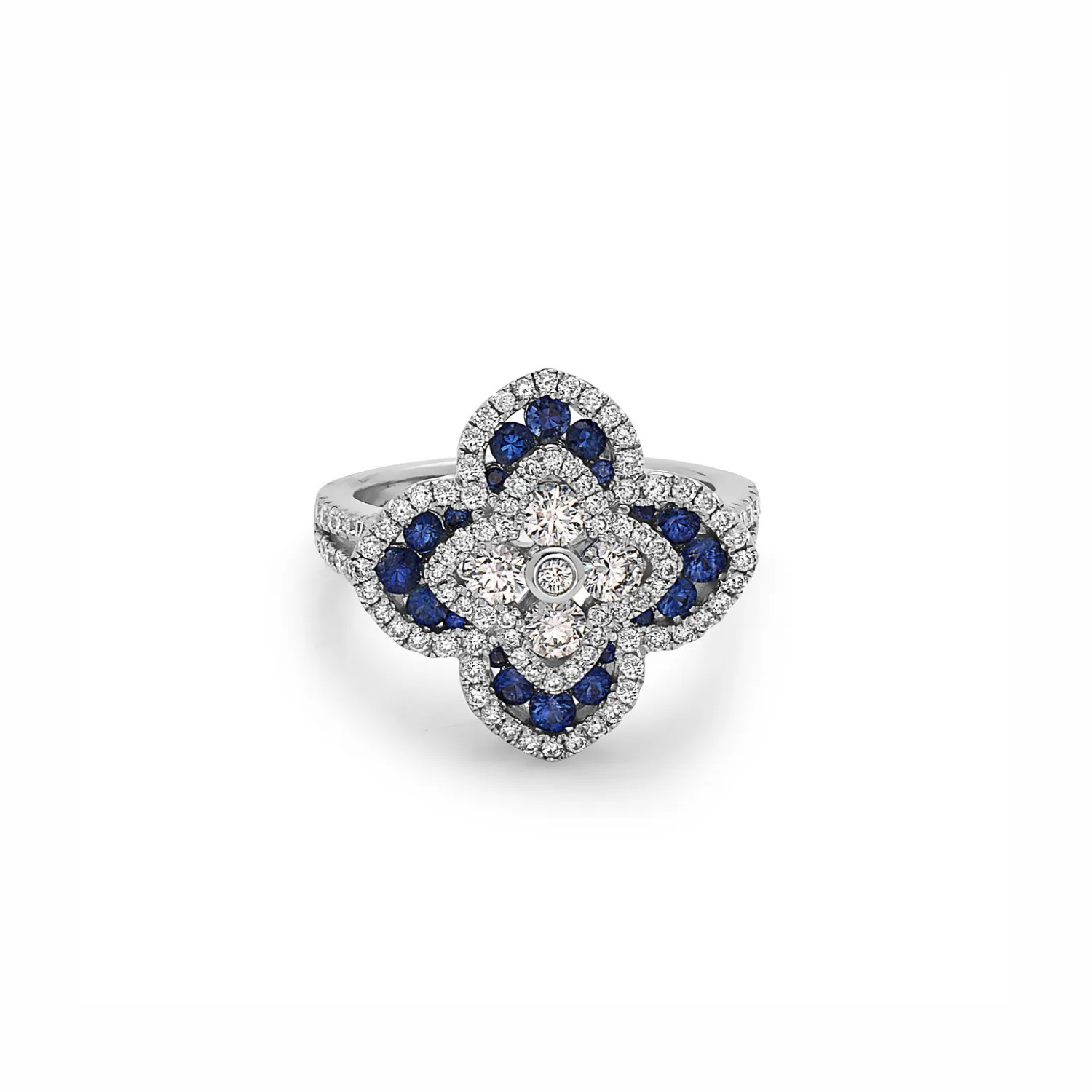 Diamond Regal Flower Ring