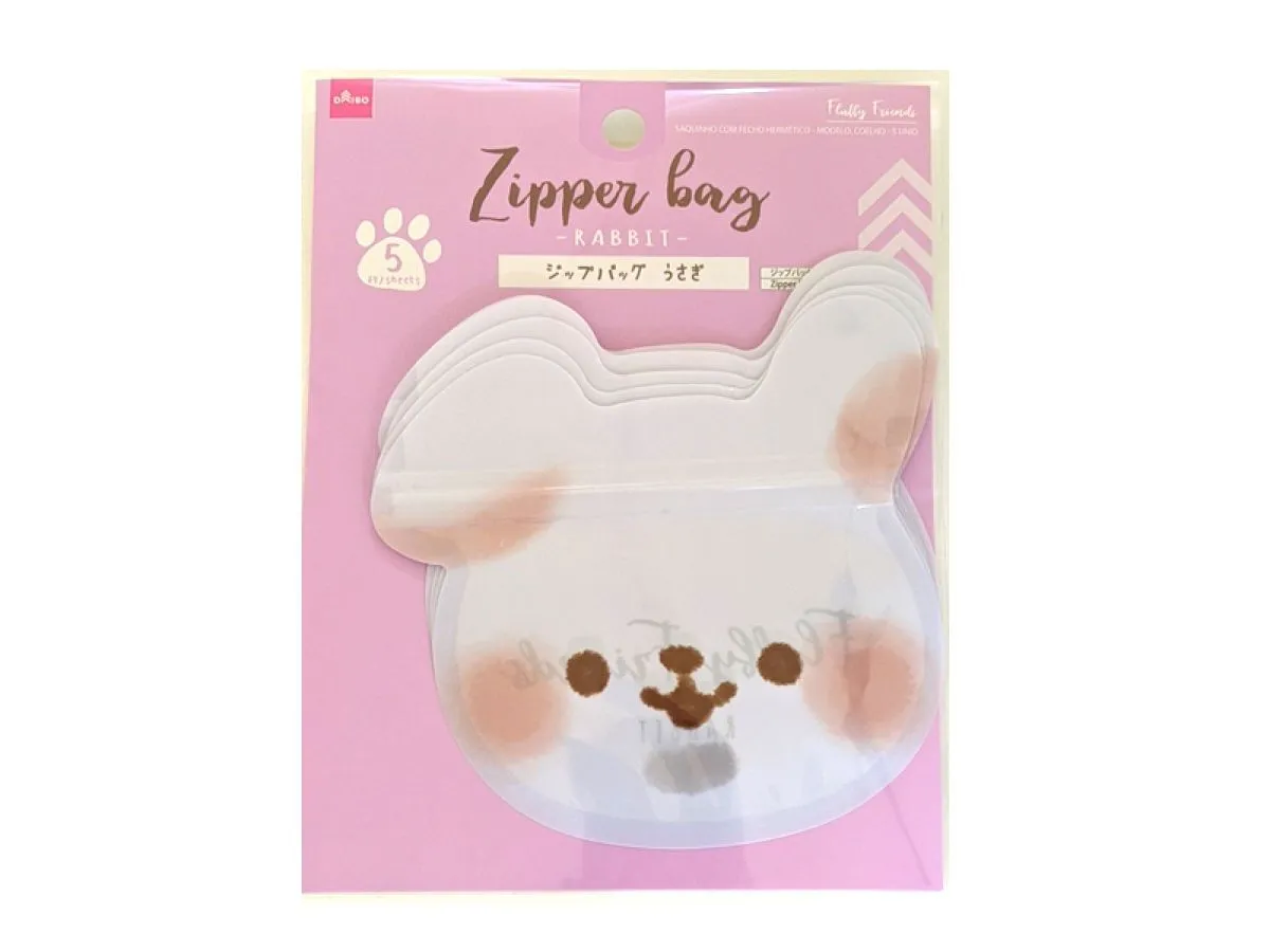 Die-Cut Zipper-Bag Rabbit 5Sheets