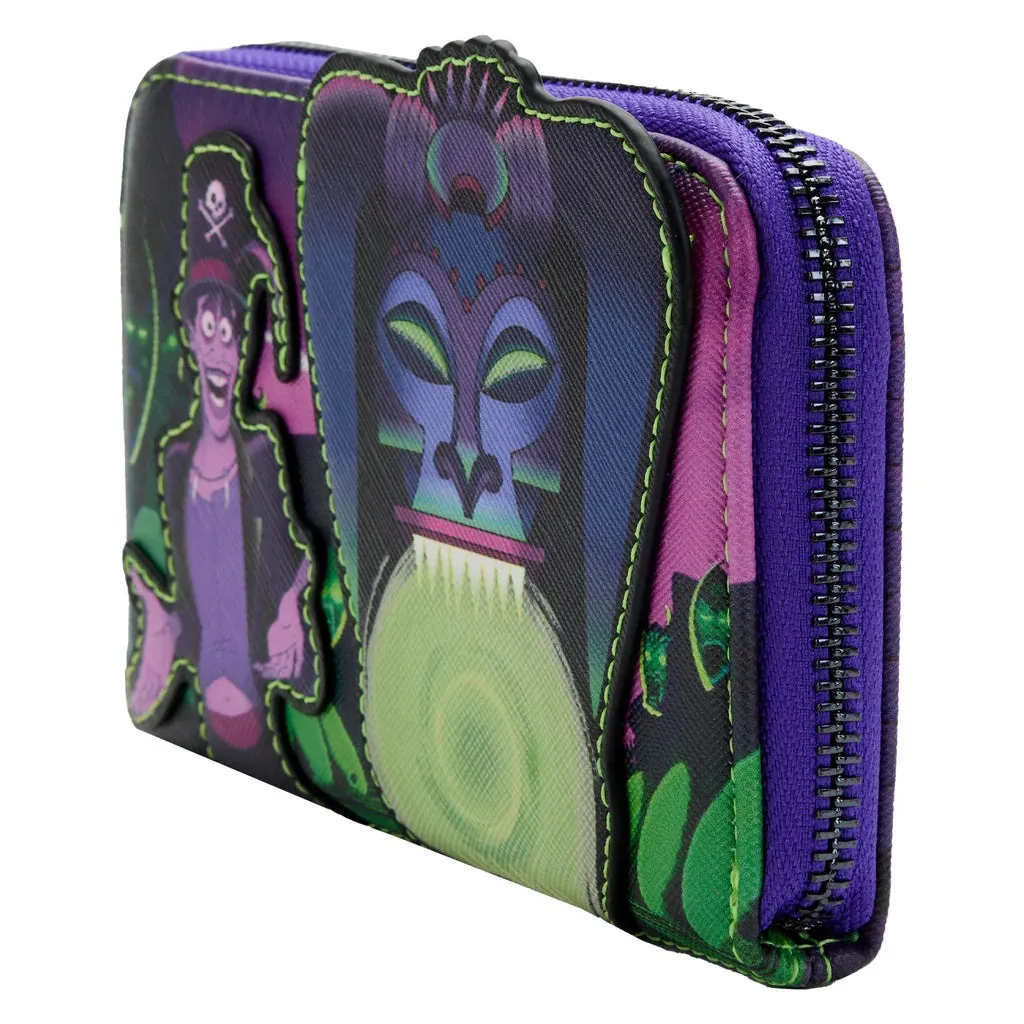 Disney The Princess and the Frog Dr. Facilier Glow in the Dark Zip Around Wallet