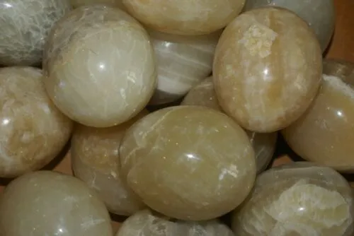 done 2 Hand Carved & Polished Stalagmitic Alabaster Calcite Eggs Hard Stone EXQUISITE