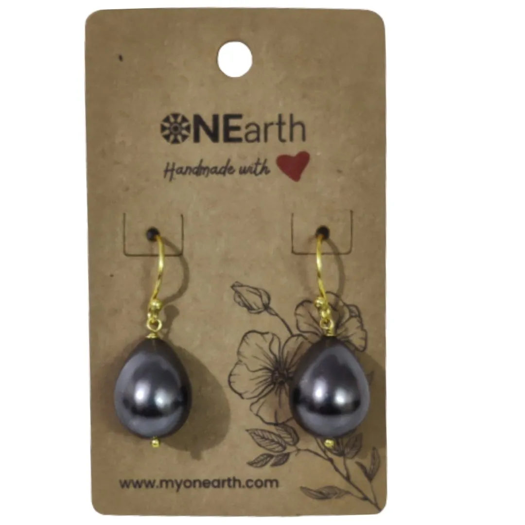 Drop Baroque Shell Pearl Earrings