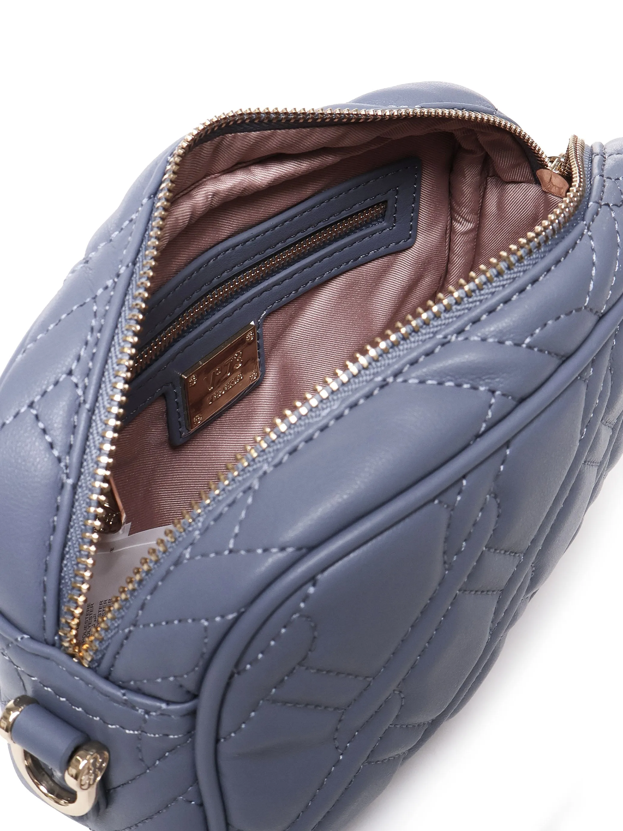 Dusty Blue Eco-Leather Shoulder Bag