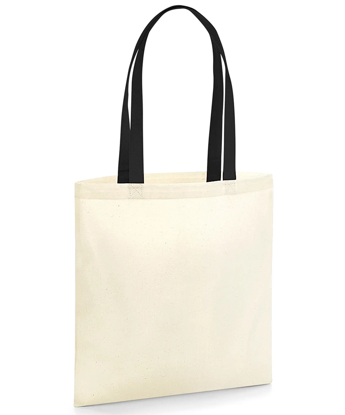 EarthAware® organic bag for life - contrast handles | Black/Natural