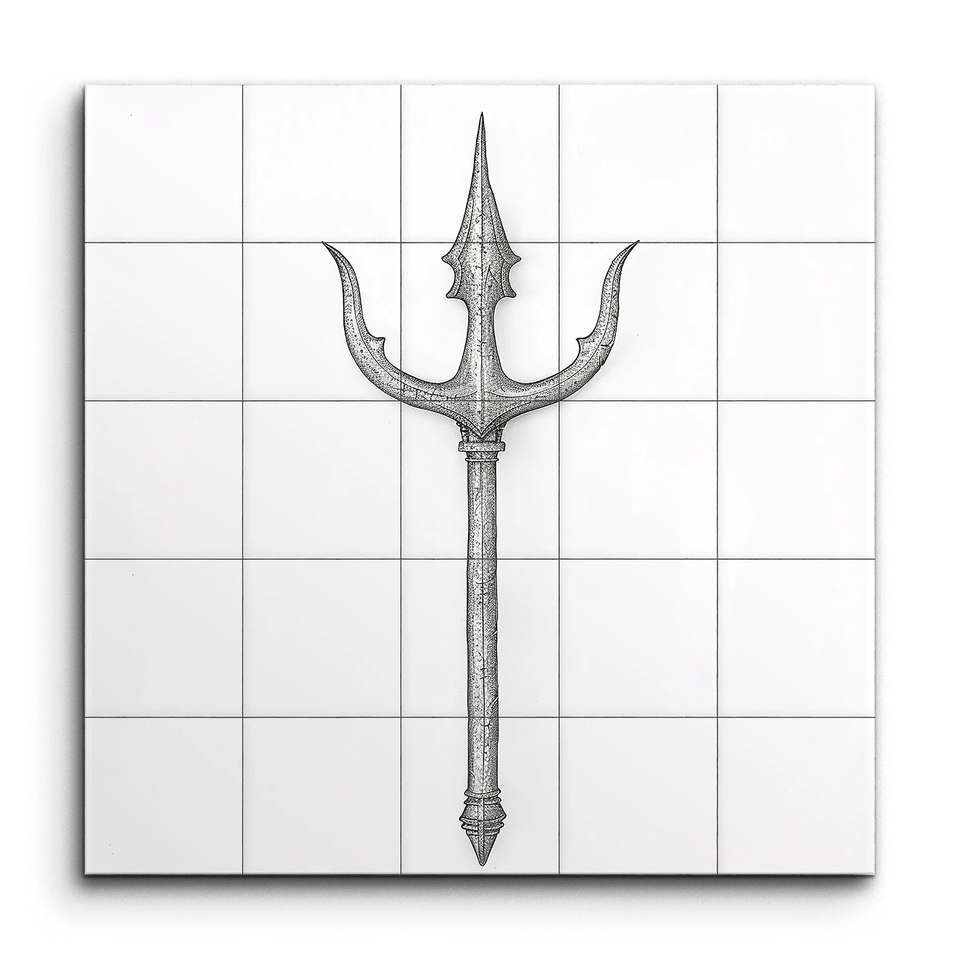 Elegance of the Trident: Exquisite 3D Artwork