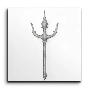 Elegance of the Trident: Exquisite 3D Artwork