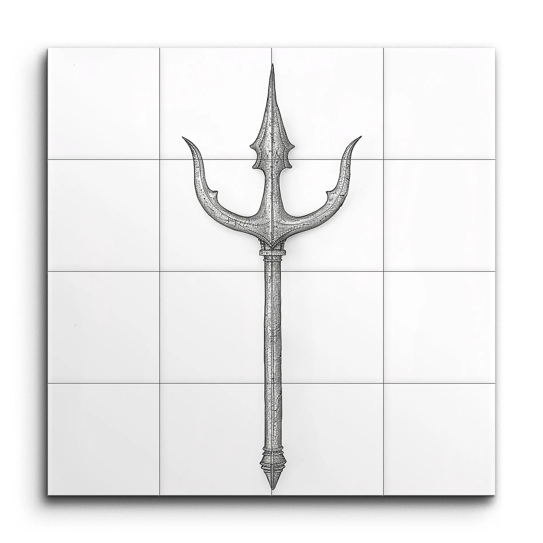Elegance of the Trident: Exquisite 3D Artwork