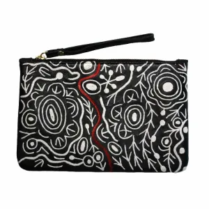 Embroidered Leather Clutch - Cedric Varcoe- India