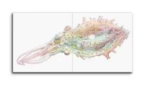 Ethereal Cephalopod: Pastel Fantasy Diptych