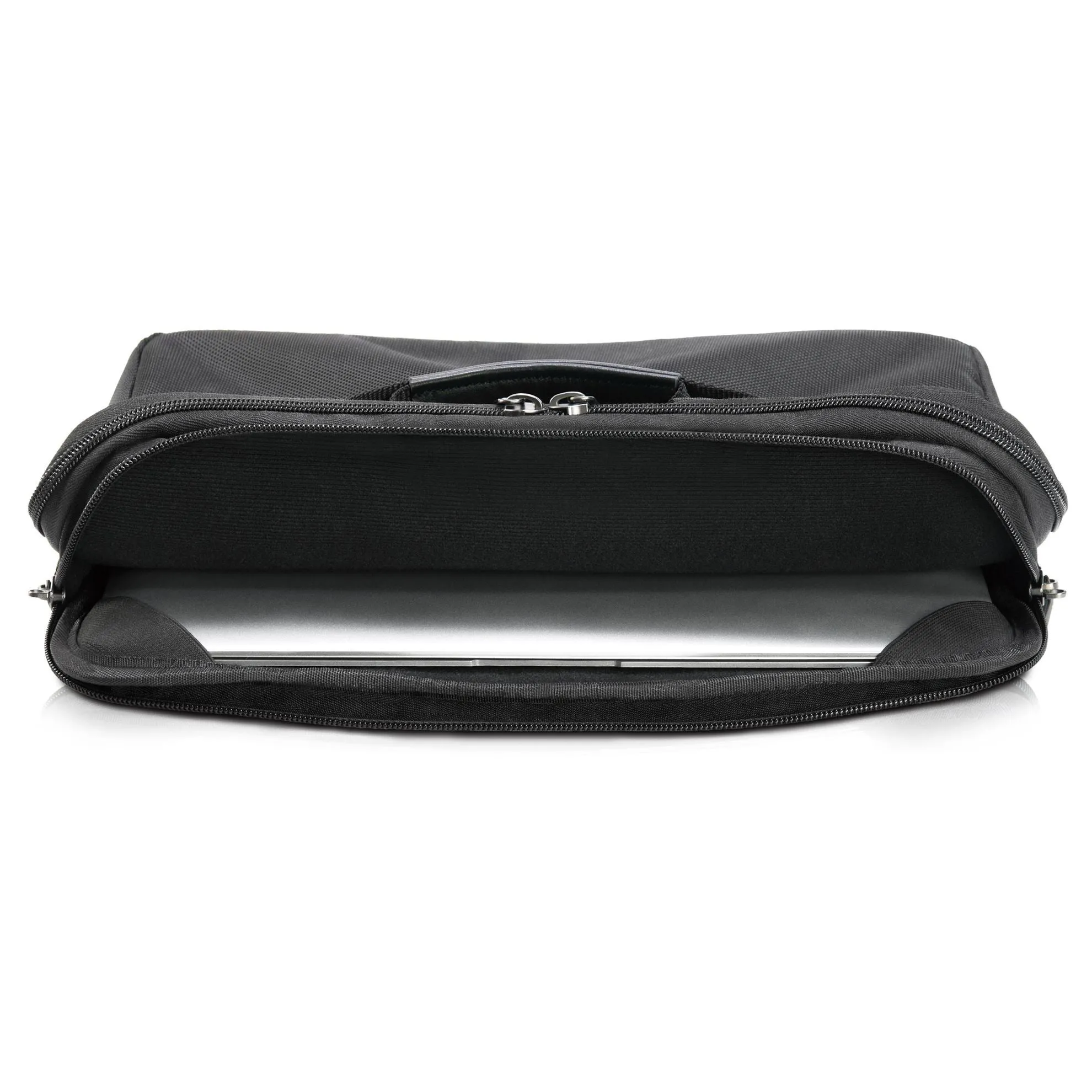 Everki Business Laptop Briefcase, Up to 14.1" with Premium Leather Handles and Accents, Memory Foam Protection, Trolley Handle Pass-through, 2-Way Shoulder Strap