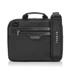 Everki Business Laptop Briefcase, Up to 14.1" with Premium Leather Handles and Accents, Memory Foam Protection, Trolley Handle Pass-through, 2-Way Shoulder Strap