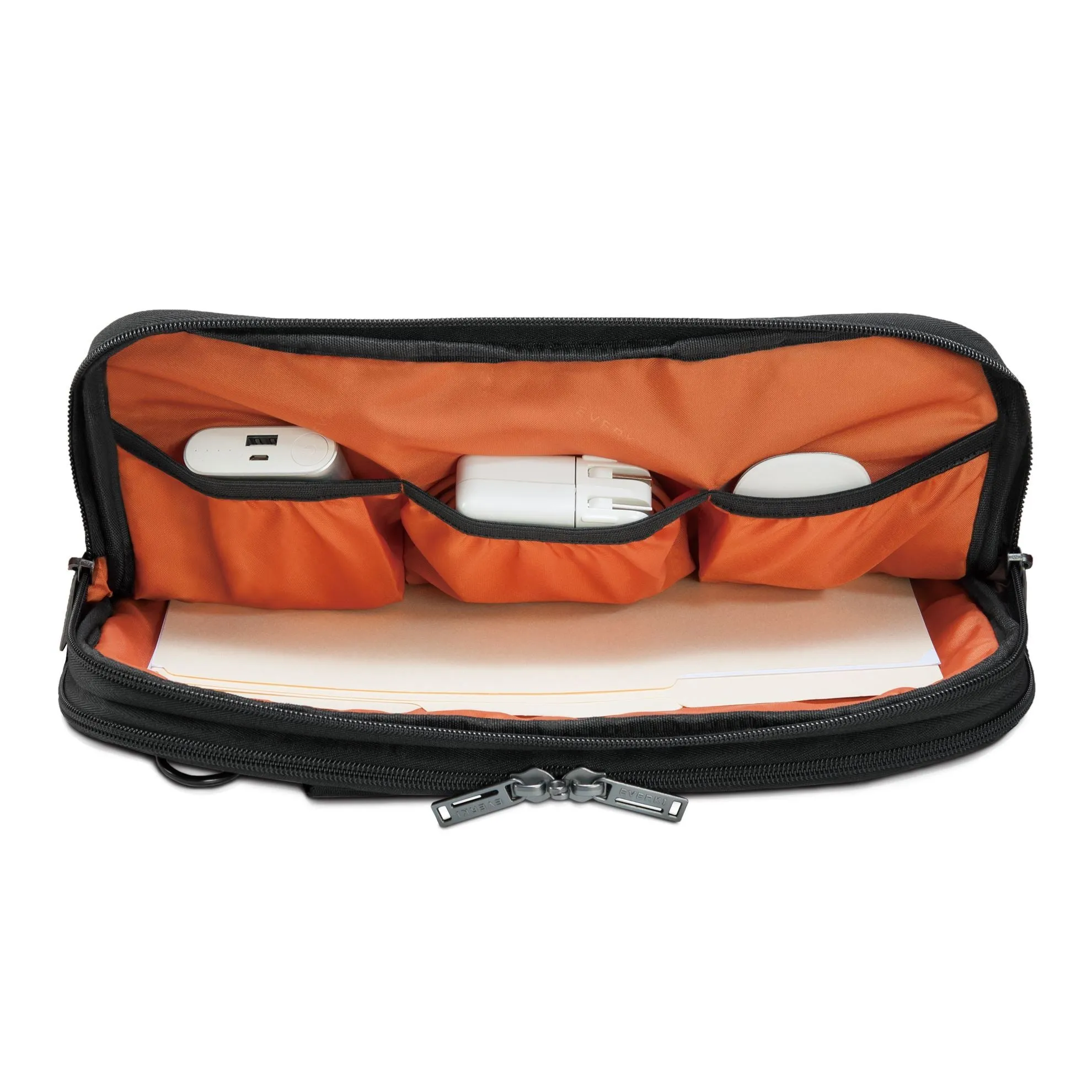 Everki Business Laptop Briefcase, Up to 14.1" with Premium Leather Handles and Accents, Memory Foam Protection, Trolley Handle Pass-through, 2-Way Shoulder Strap