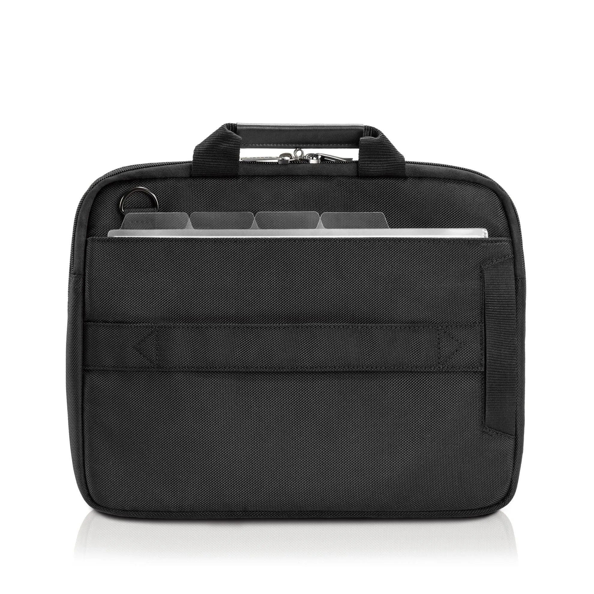 Everki Business Laptop Briefcase, Up to 14.1" with Premium Leather Handles and Accents, Memory Foam Protection, Trolley Handle Pass-through, 2-Way Shoulder Strap