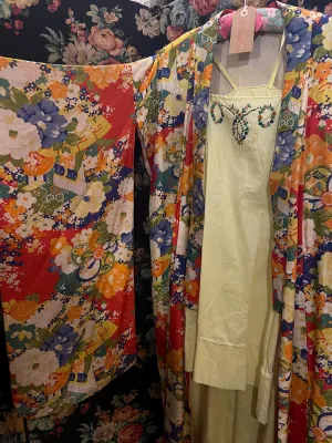 Exquisite and colorful vintage kimono