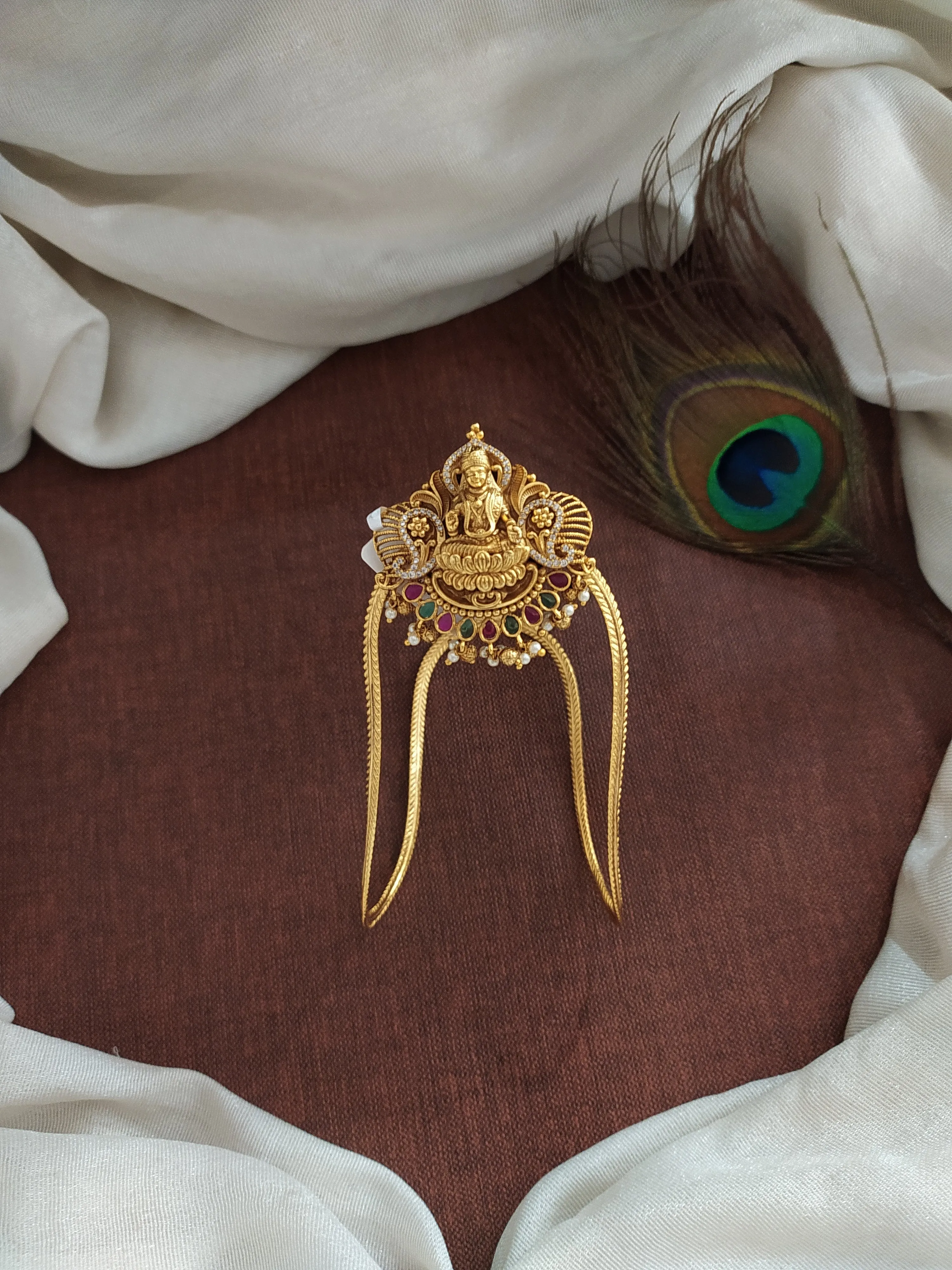 Exquisite Antique Bajuband Featuring Goddess Lakshmi