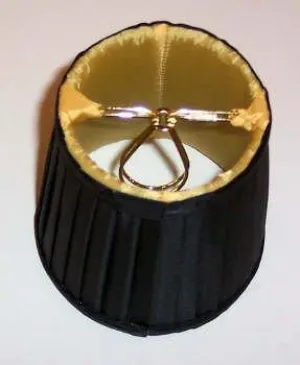 Exquisite Black Silk Pleated Chandelier Shades
