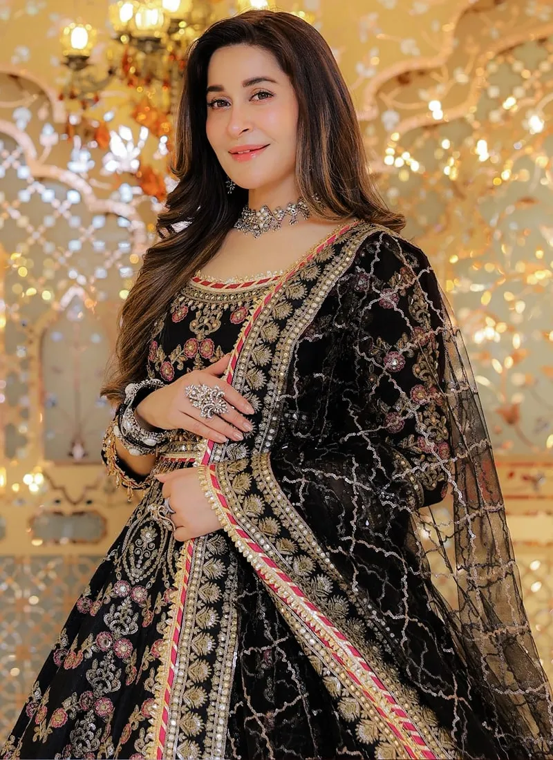 Exquisite Bridal Lehenga with Velvet Embroidery