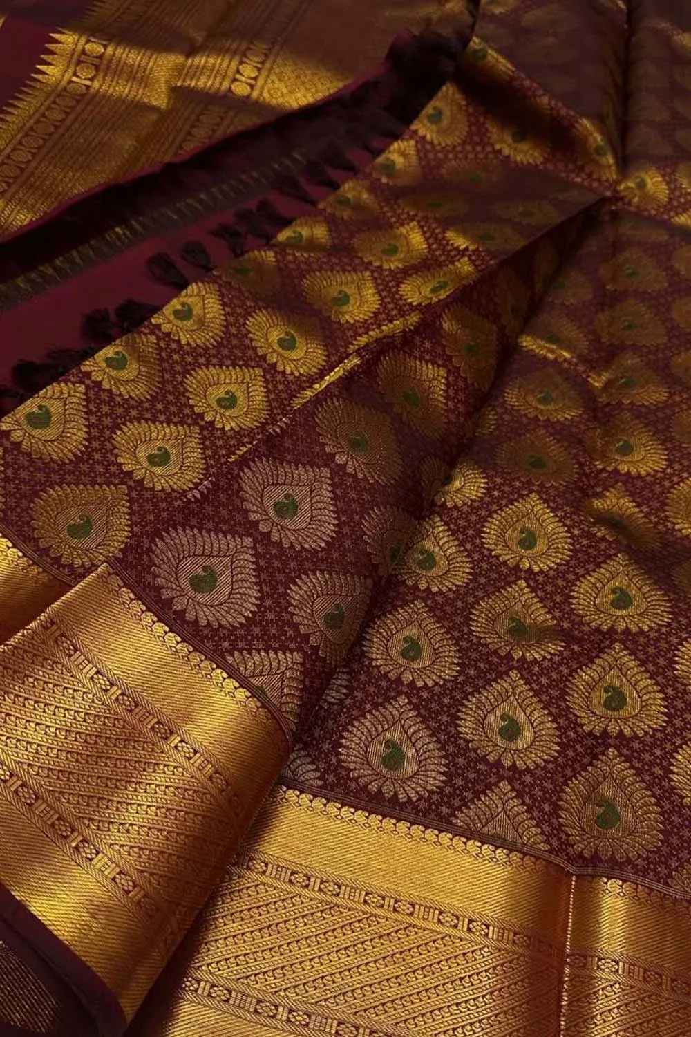 Exquisite Brown Kanjeevaram Pure Silk Saree