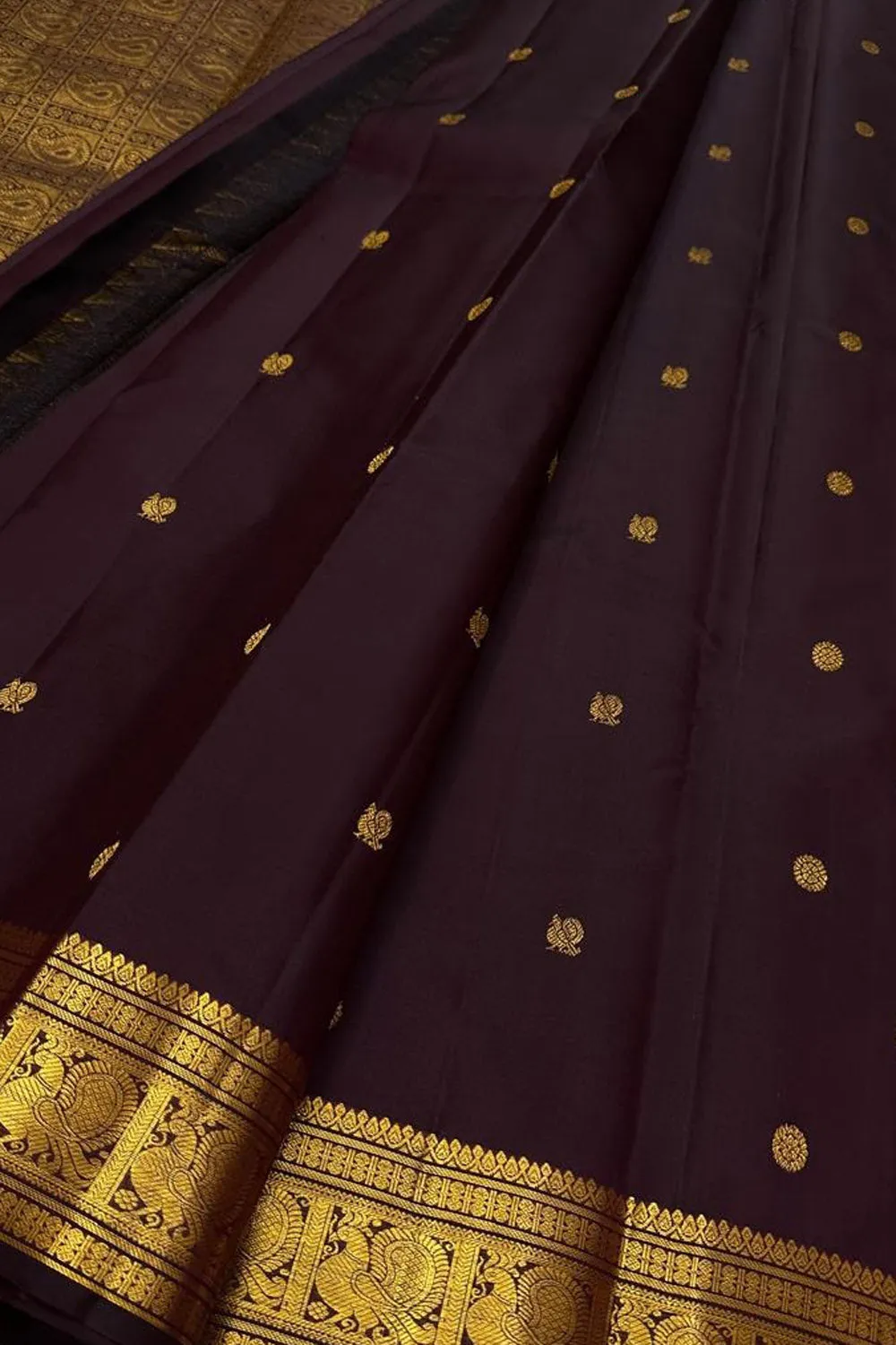 Exquisite Brown Kanjeevaram Silk Saree
