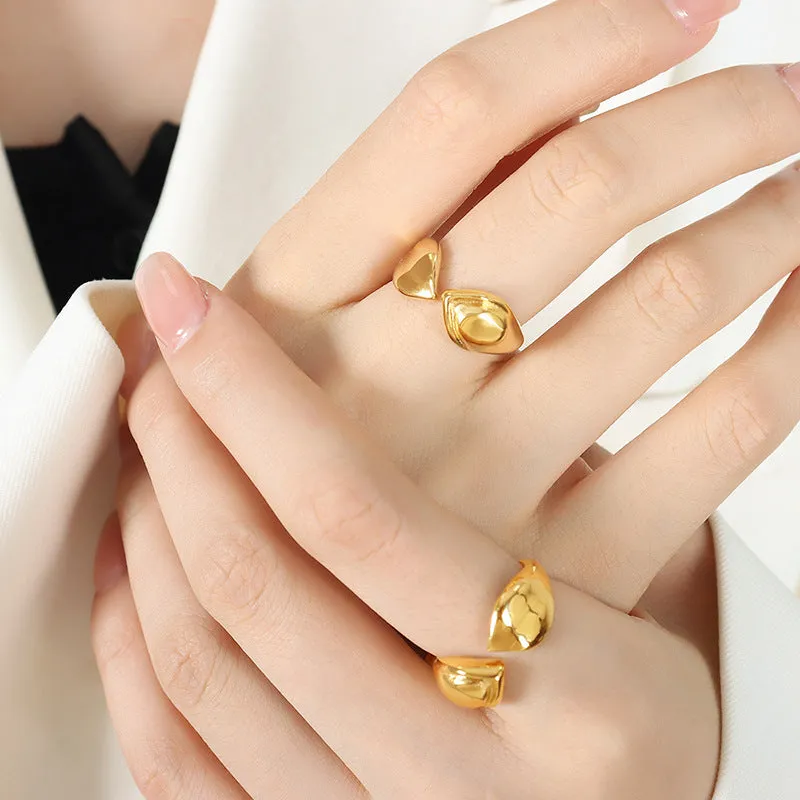 Exquisite Cold Style Titanium Steel Ring for Women