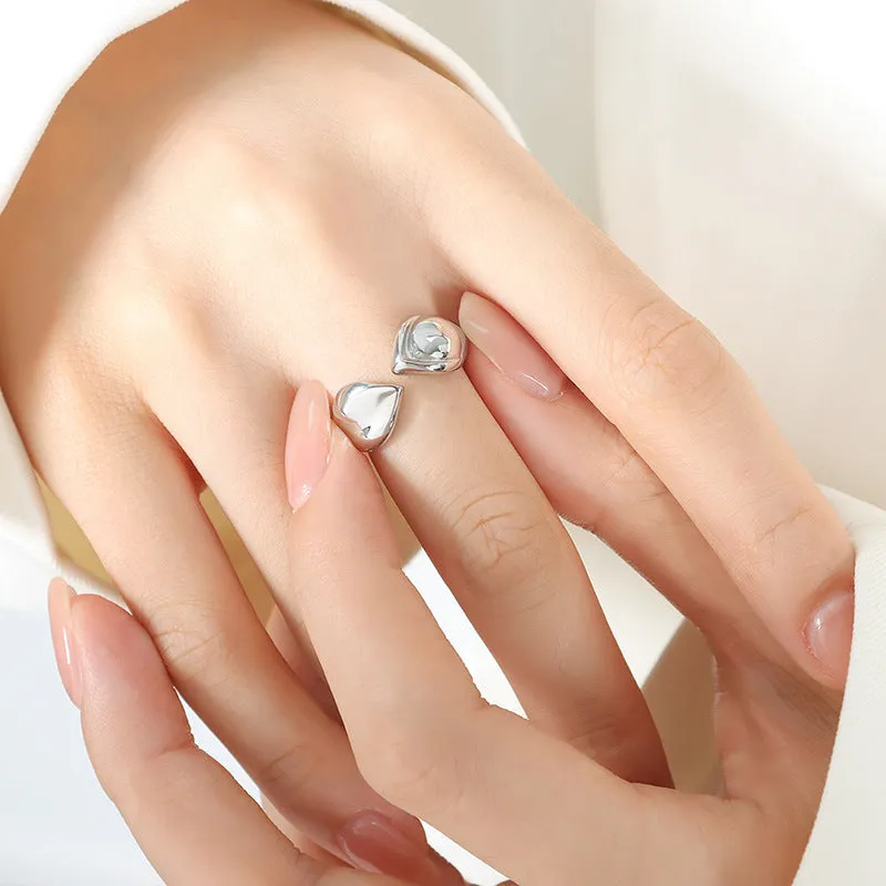 Exquisite Cold Style Titanium Steel Ring for Women