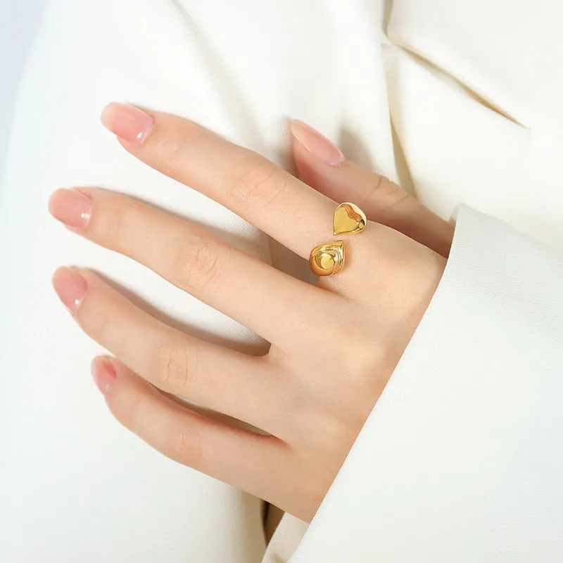 Exquisite Cold Style Titanium Steel Ring for Women