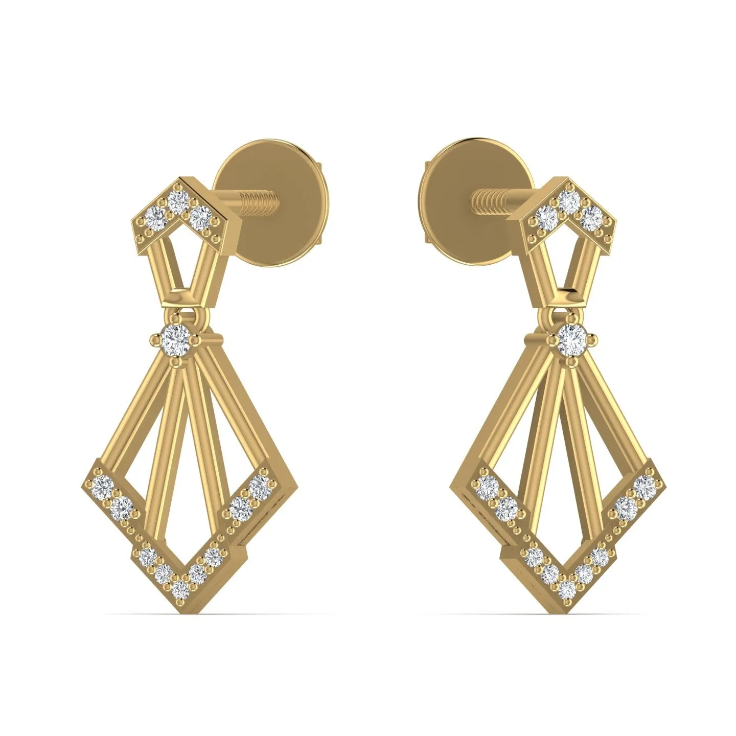 Exquisite Dangle Drops Silver Earrings