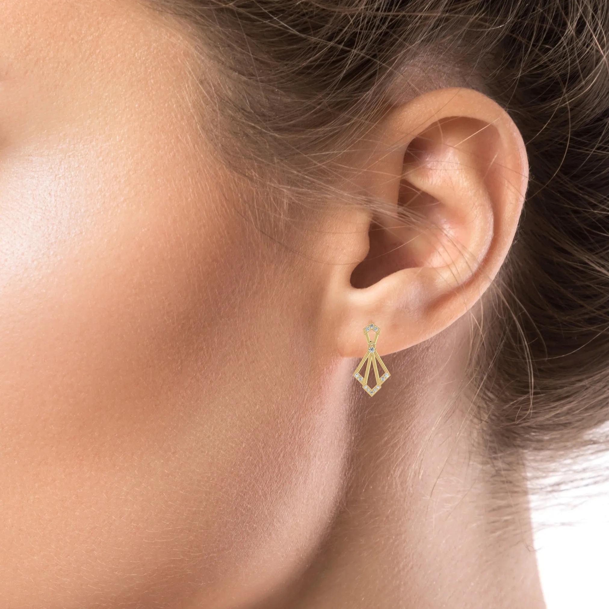Exquisite Dangle Drops Silver Earrings