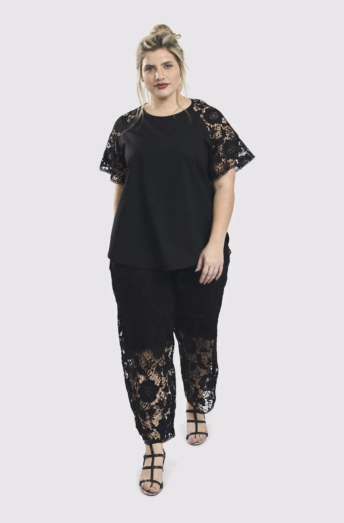 Exquisite Lace Pants, Black