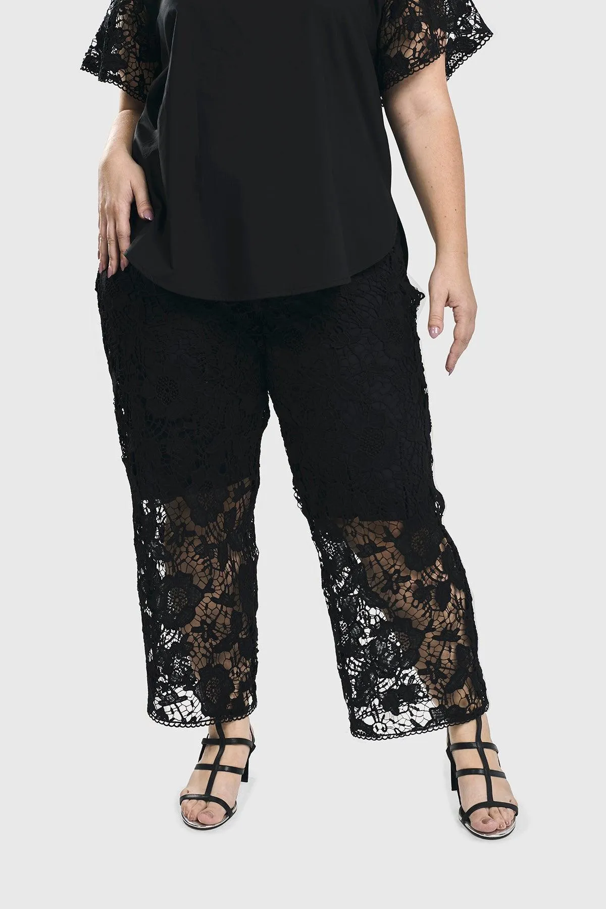 Exquisite Lace Pants, Black