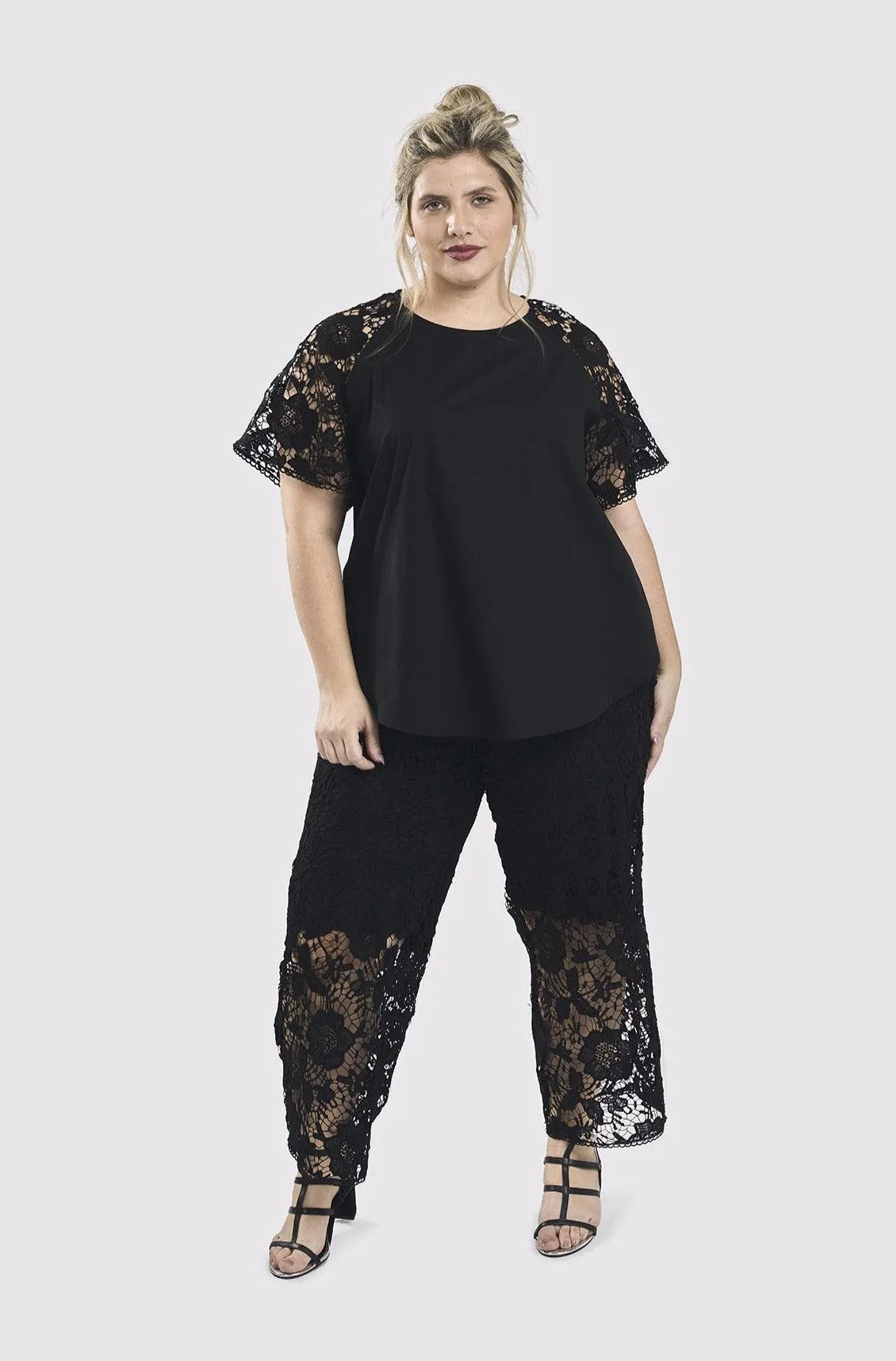 Exquisite Lace Pants, Black