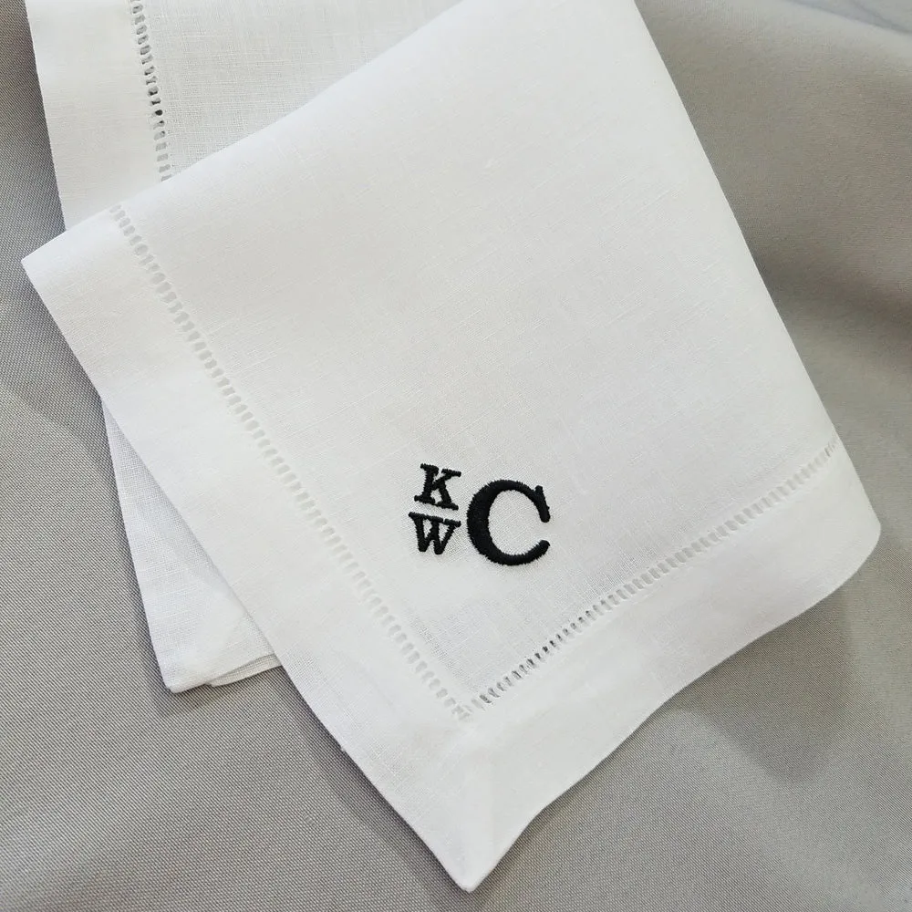 Exquisite Linen Handkerchief Set of 2 for Him