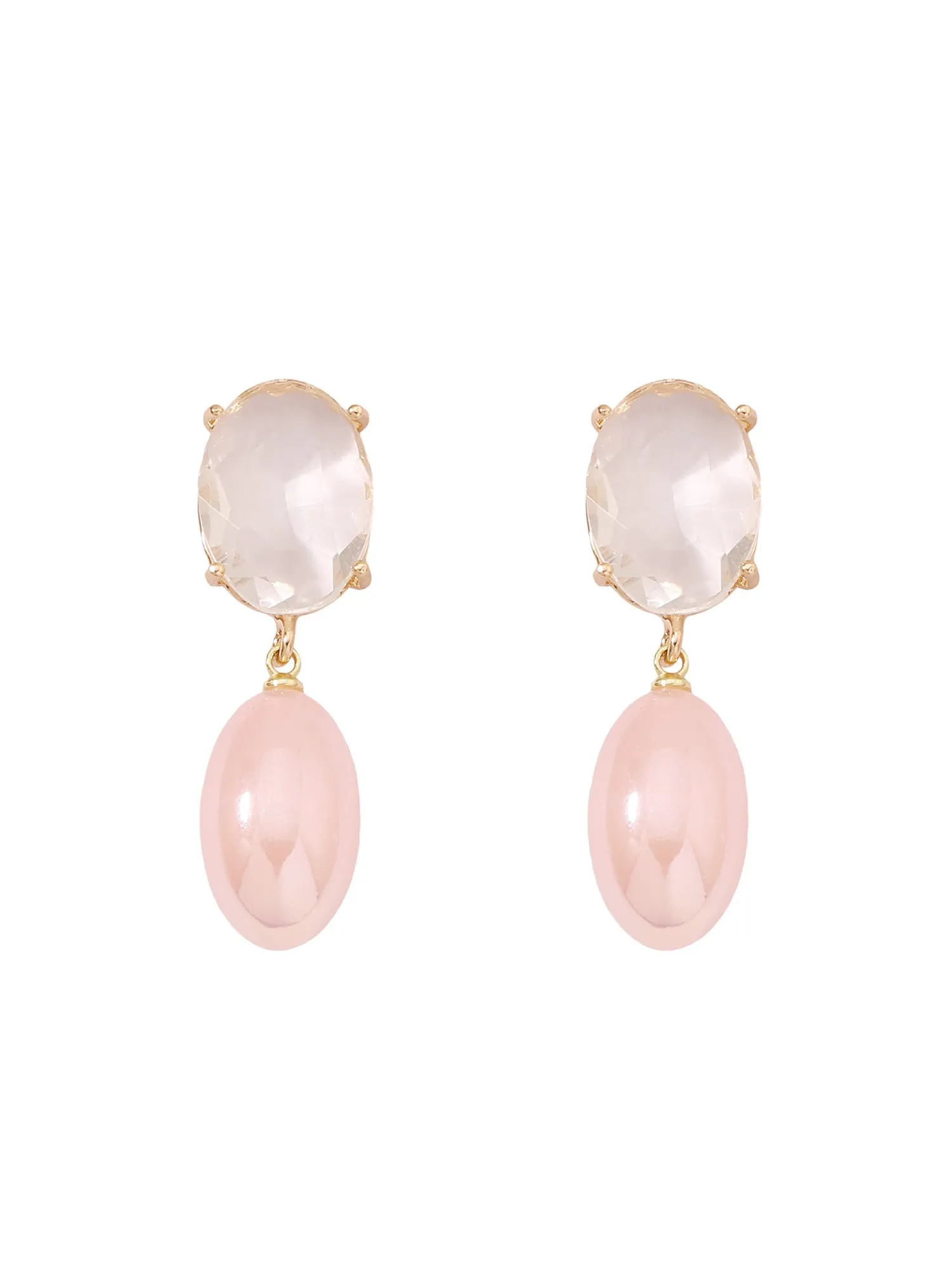 Exquisite Pearl Pink Ear Studs