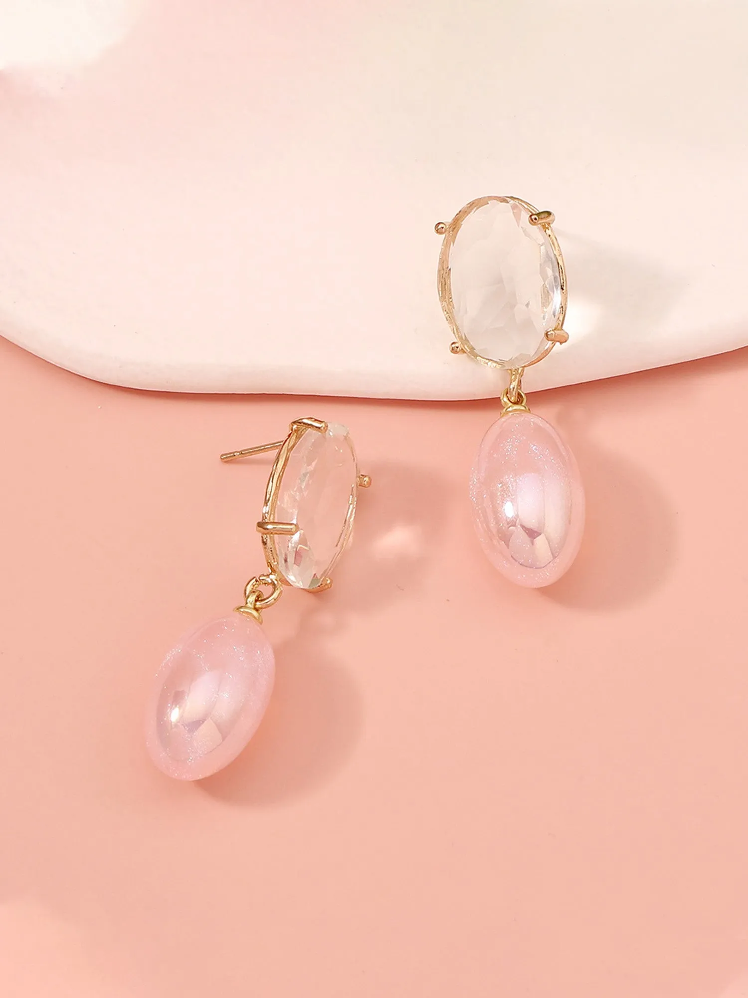 Exquisite Pearl Pink Ear Studs