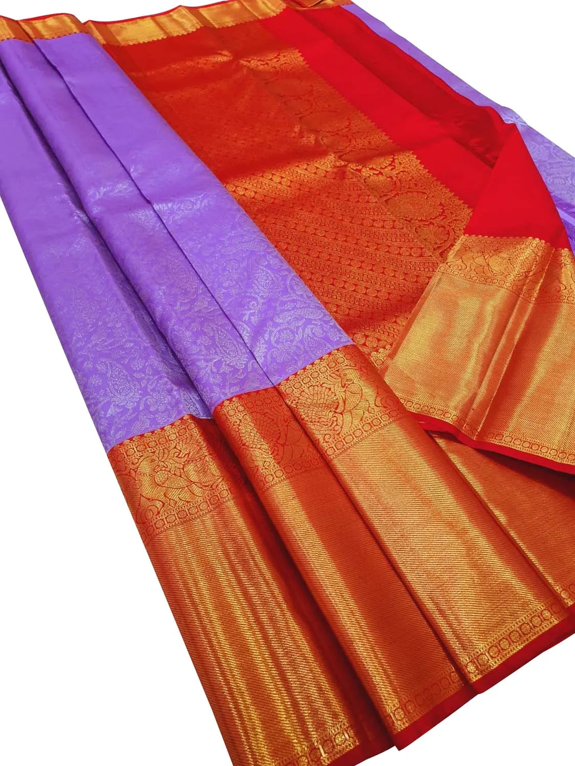 Exquisite Purple Kanjeevaram Handloom Silk Saree - Pure Elegance