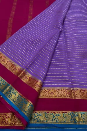 Exquisite Purple Silk Saree - Handloom Beauty