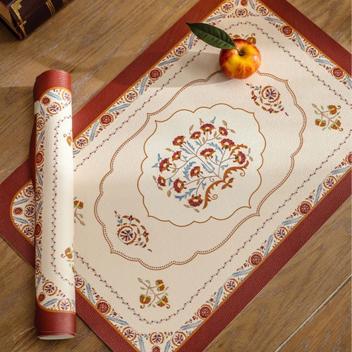 Exquisite Retro Red Placemat (Set Of 2)