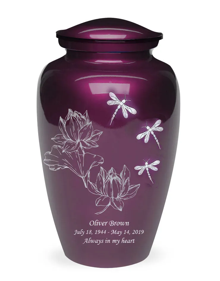 Exquisite Series - Mother of Pearl Dragonflies - IUME112-Burgundy