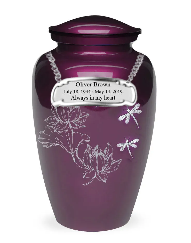 Exquisite Series - Mother of Pearl Dragonflies - IUME112-Burgundy