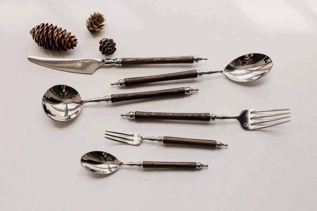 Exquisite Wooden Handle Cutlery Set