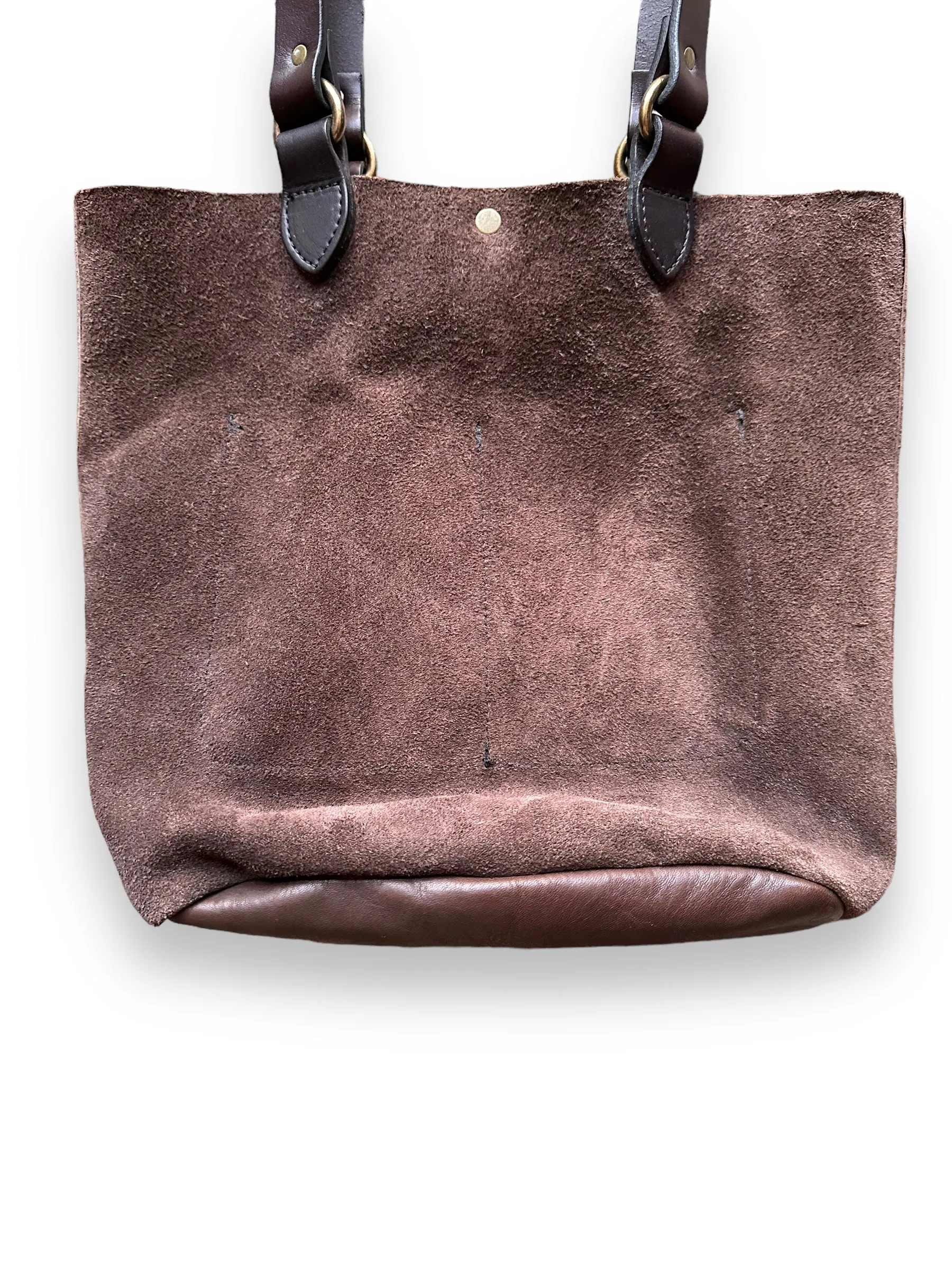 Filson Brown Roughout Leather Tote Bag SZ S |  Barn Owl Vintage Goods | Vintage Filson Workwear Seattle