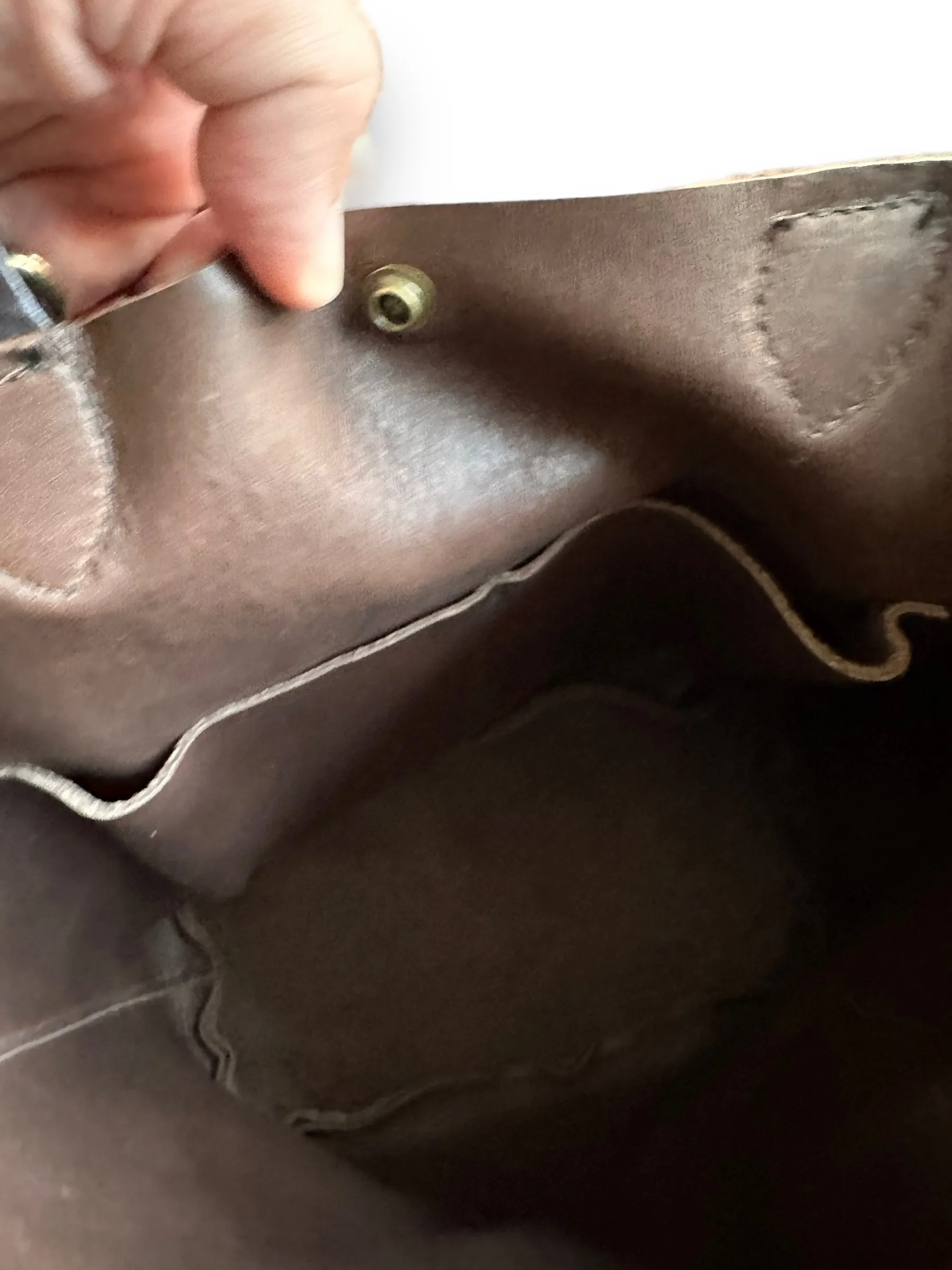 Filson Brown Roughout Leather Tote Bag SZ S |  Barn Owl Vintage Goods | Vintage Filson Workwear Seattle