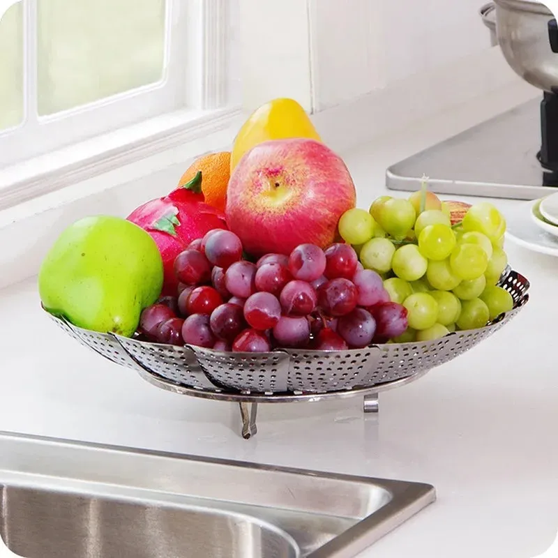 FOLDABLE STEEL STEAMING TRAY