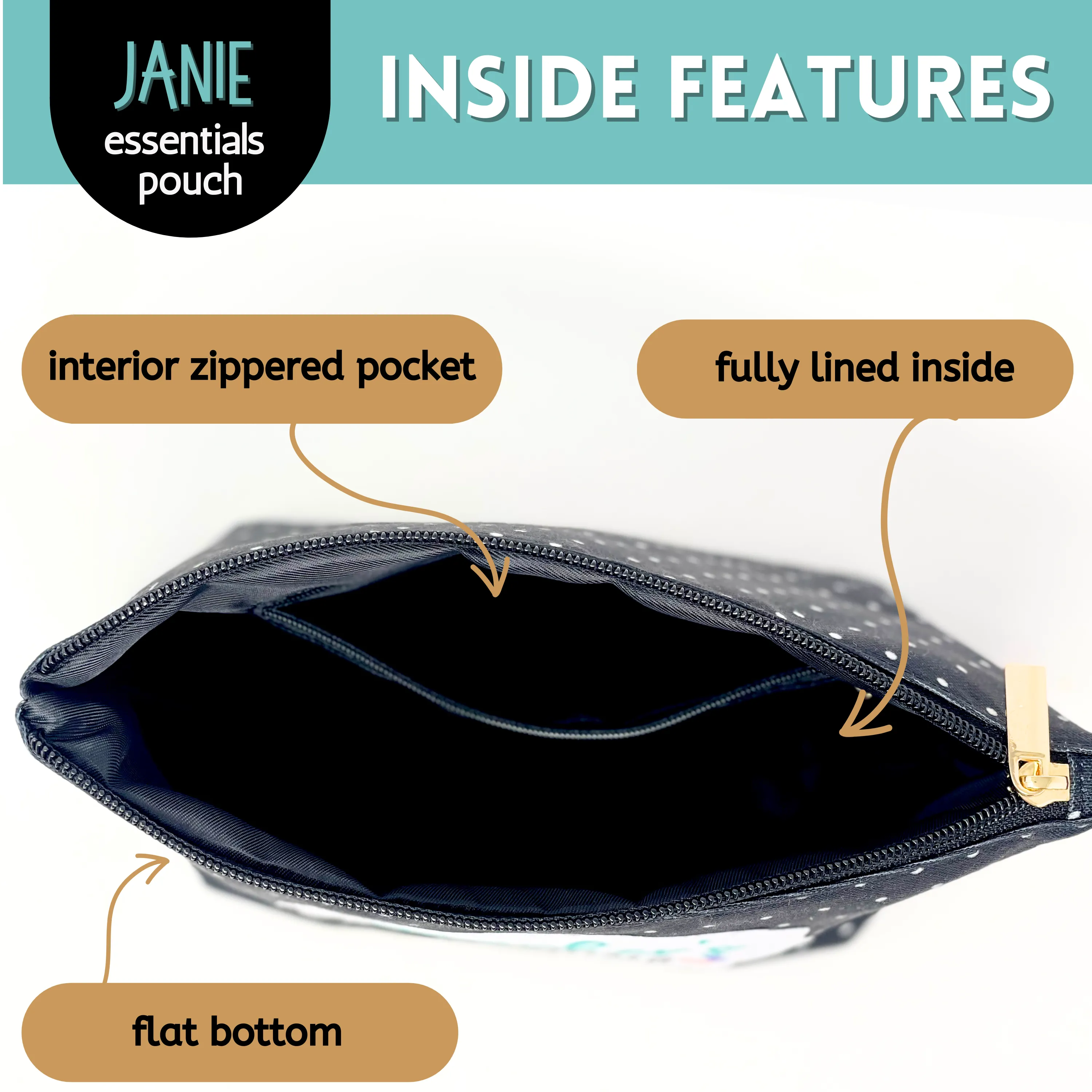 Football Mom Janie Zippered Pouch