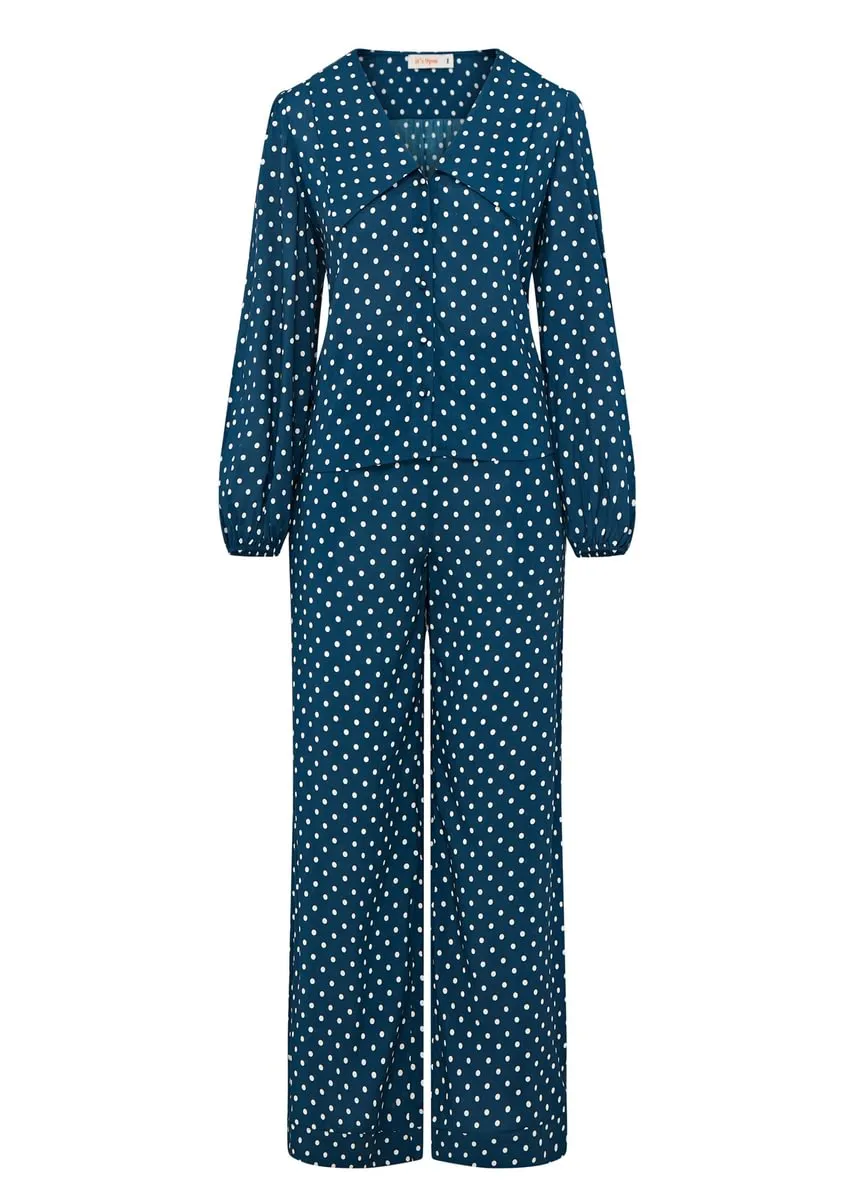 Frenchie pyjama set Navy Spot
