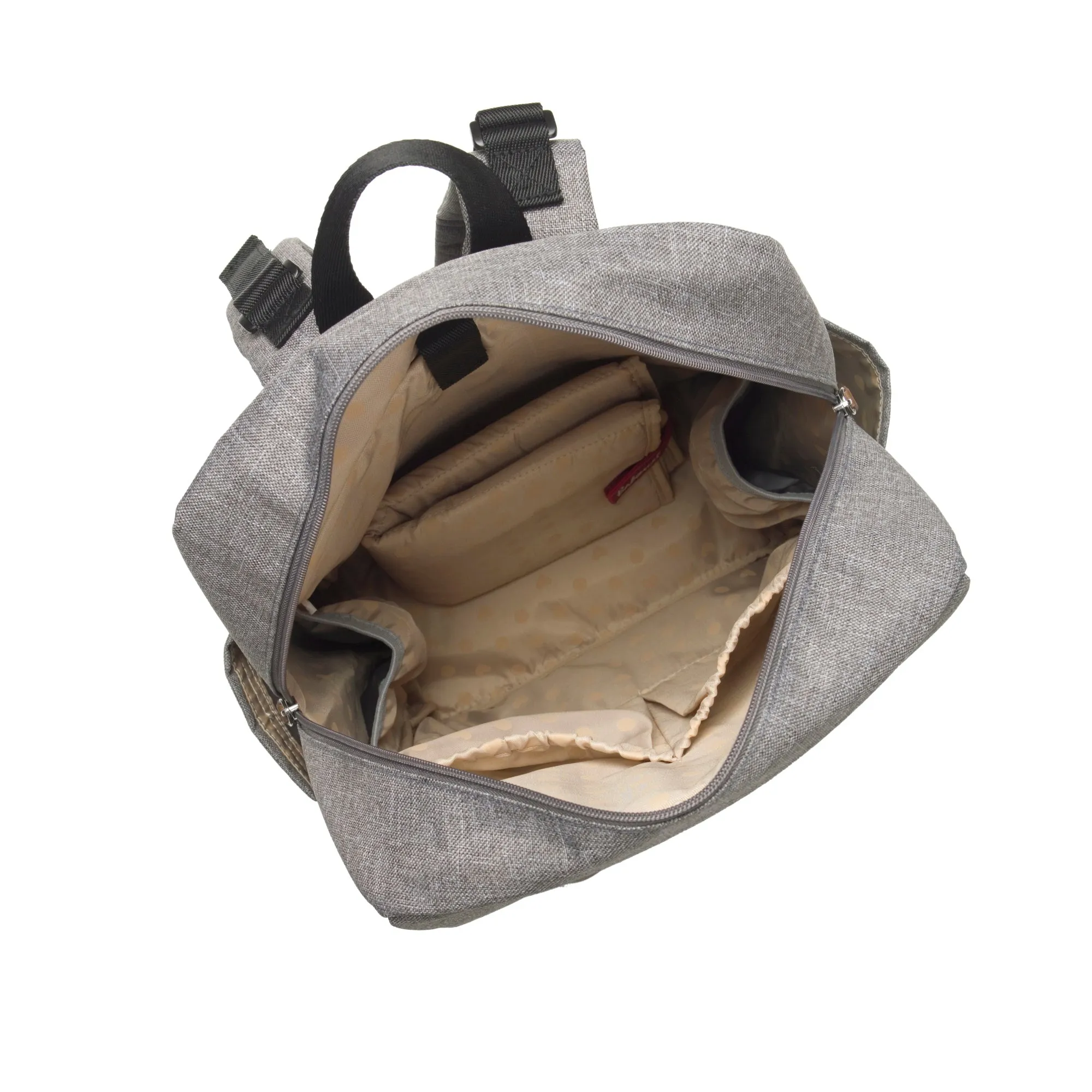 George Backpack Nappy Bag - Black/Grey